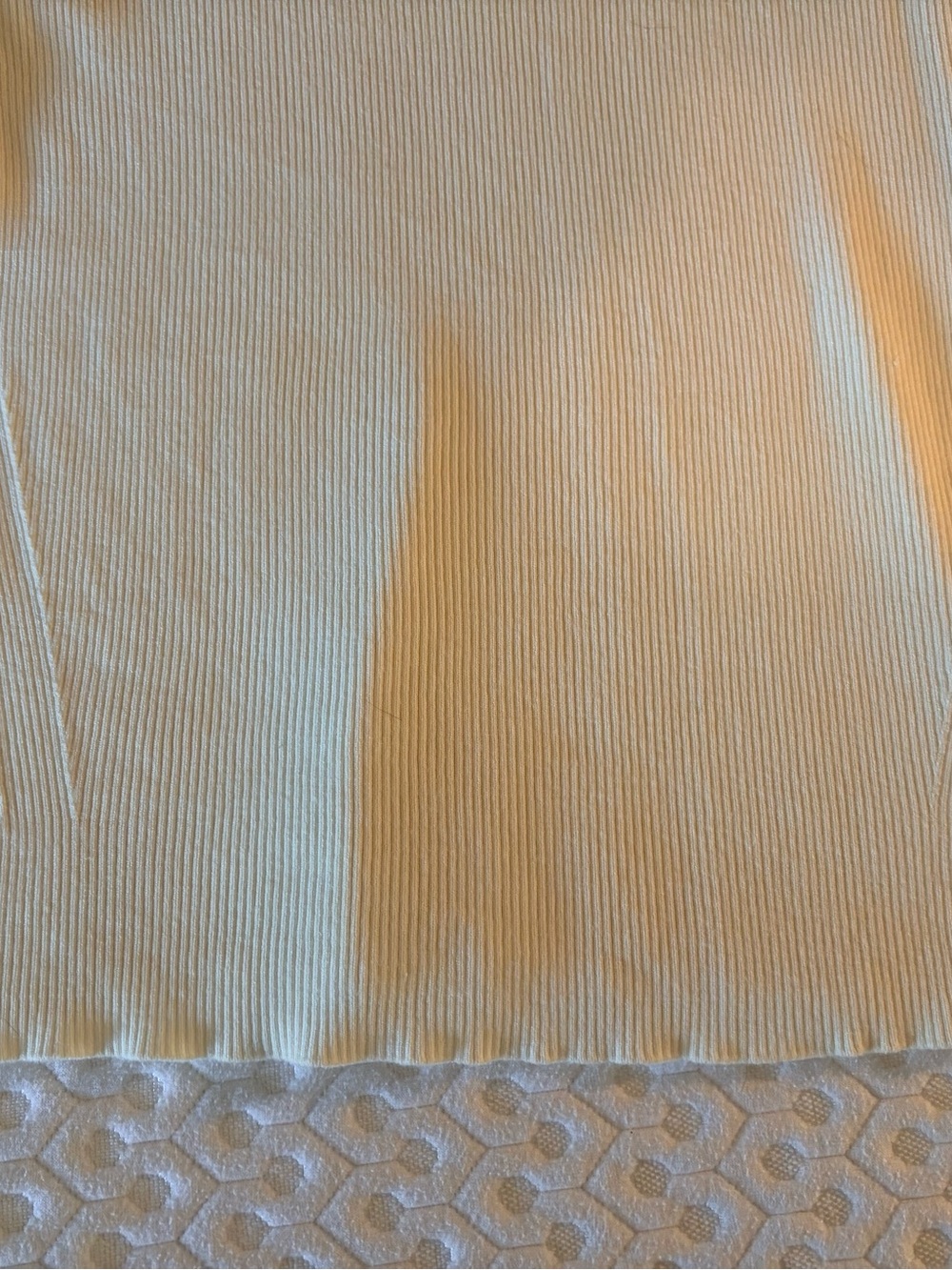 Talbots Cream Ribbed Crewneck Sweater - Picture 3 of 4